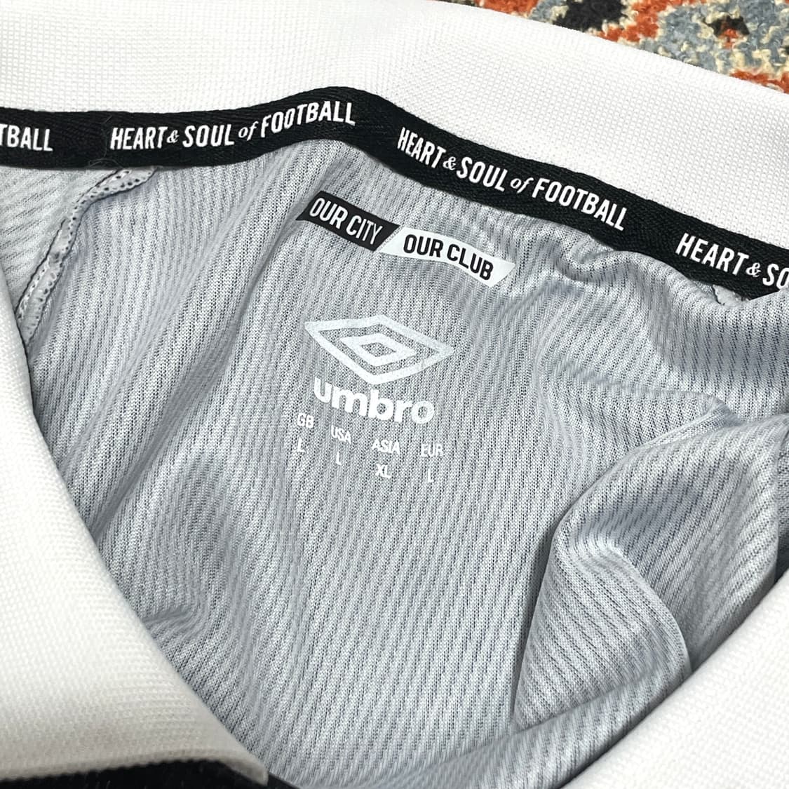 엄브로 블랙 반팔 카라 유니폼 져지 티셔츠 남성XL 상품이미지5