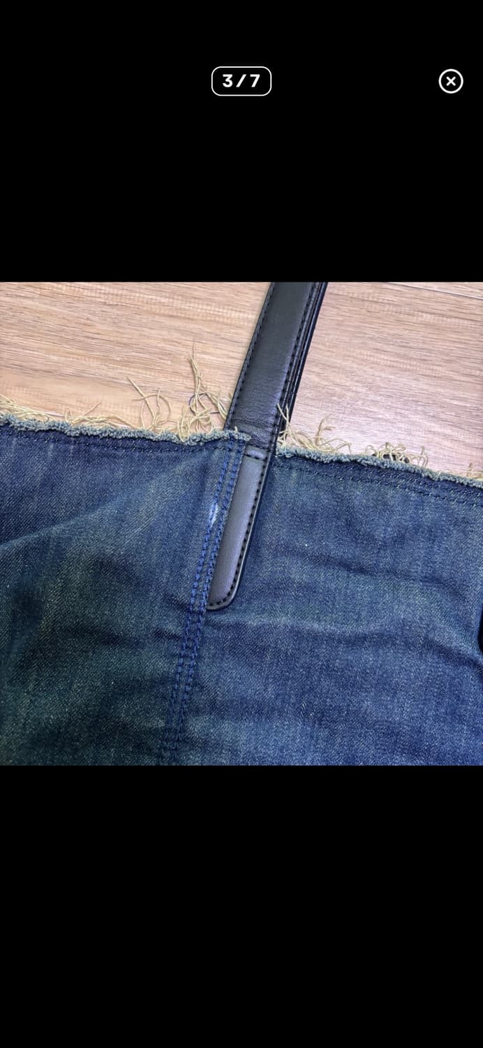 디젤 빈티지 진청 데님 토트백 상품이미지3