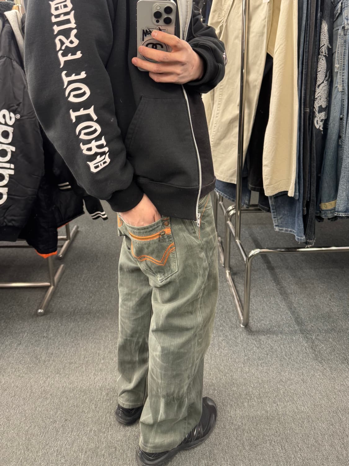 32)에드윈 424XVS 빈티지 올리브 데님팬츠 상품이미지1