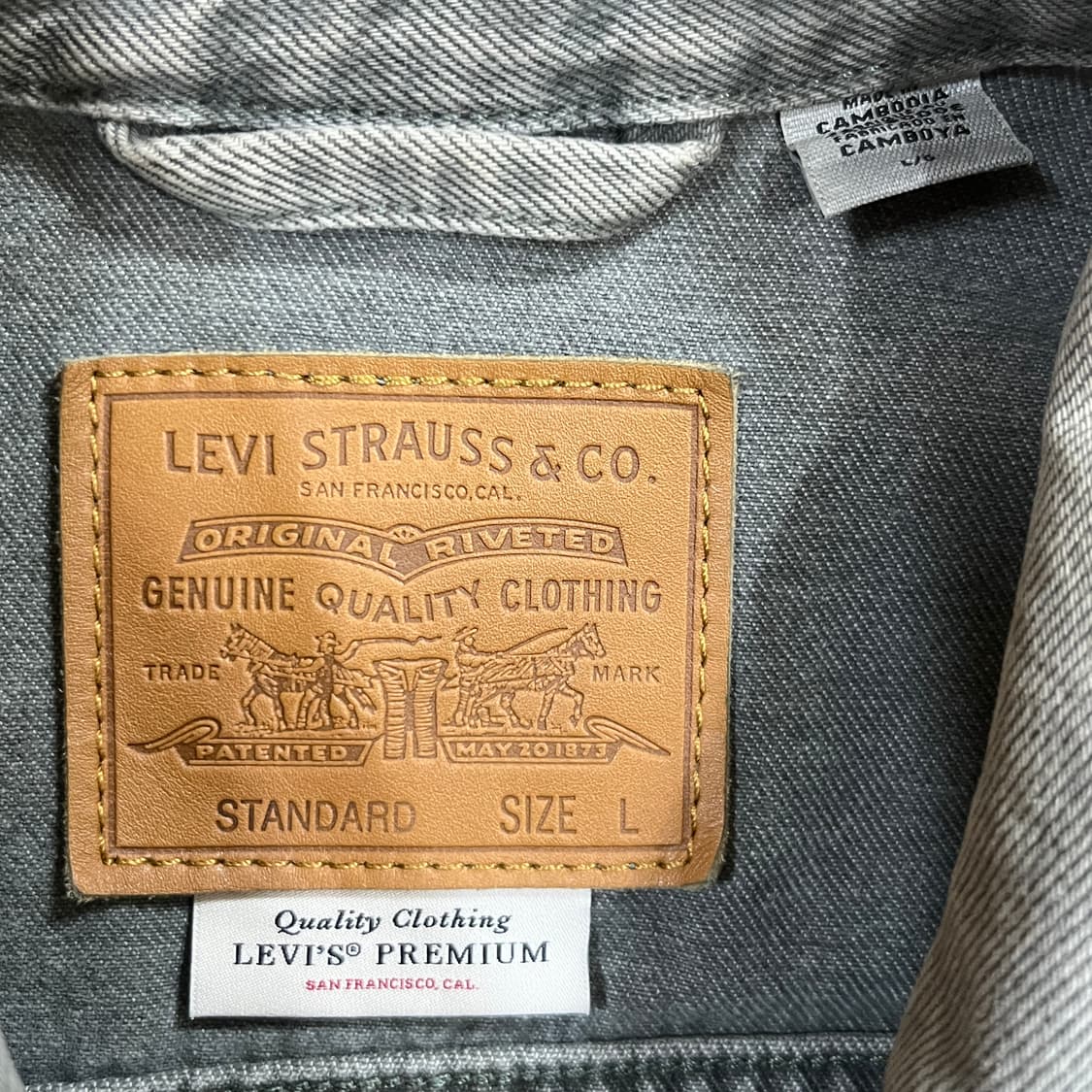 리바이스 프리미엄 워터리스 데님자켓 트러커 L 상품이미지8