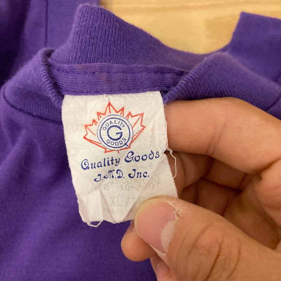 90s 빈티지 자수 디테일 싱글스티치 반팔 티셔츠 상품이미지5