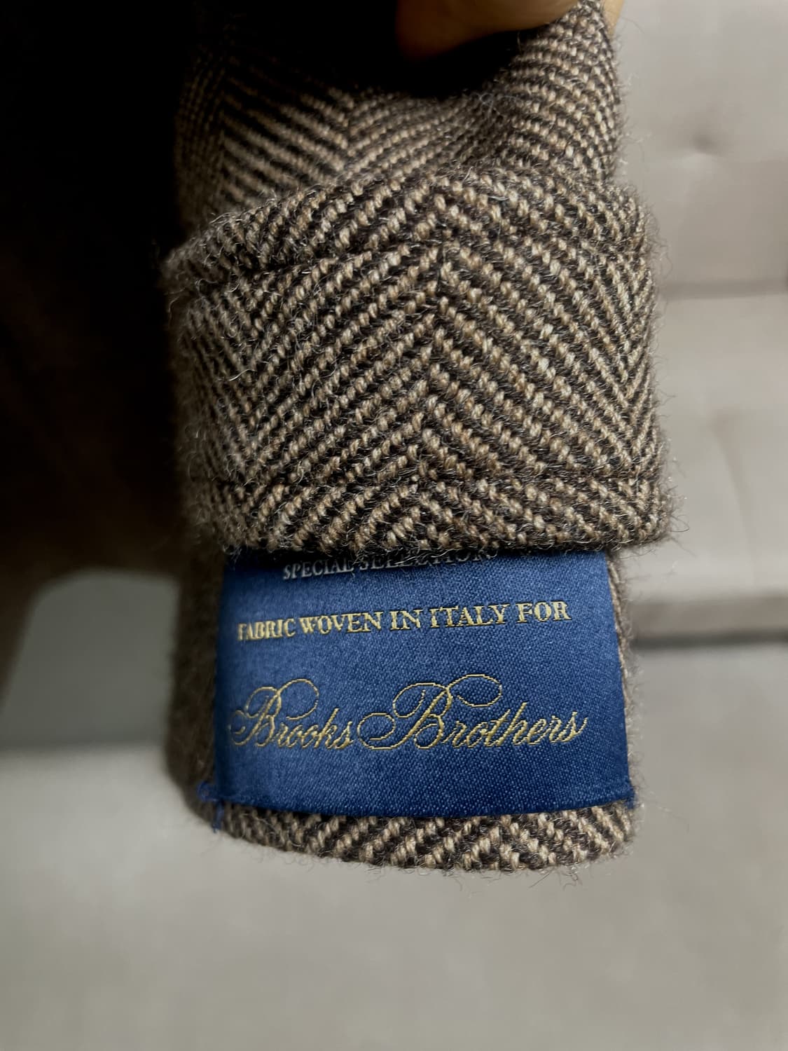 브룩스브라더스 헤링본 발마칸 코트 M 상품이미지5