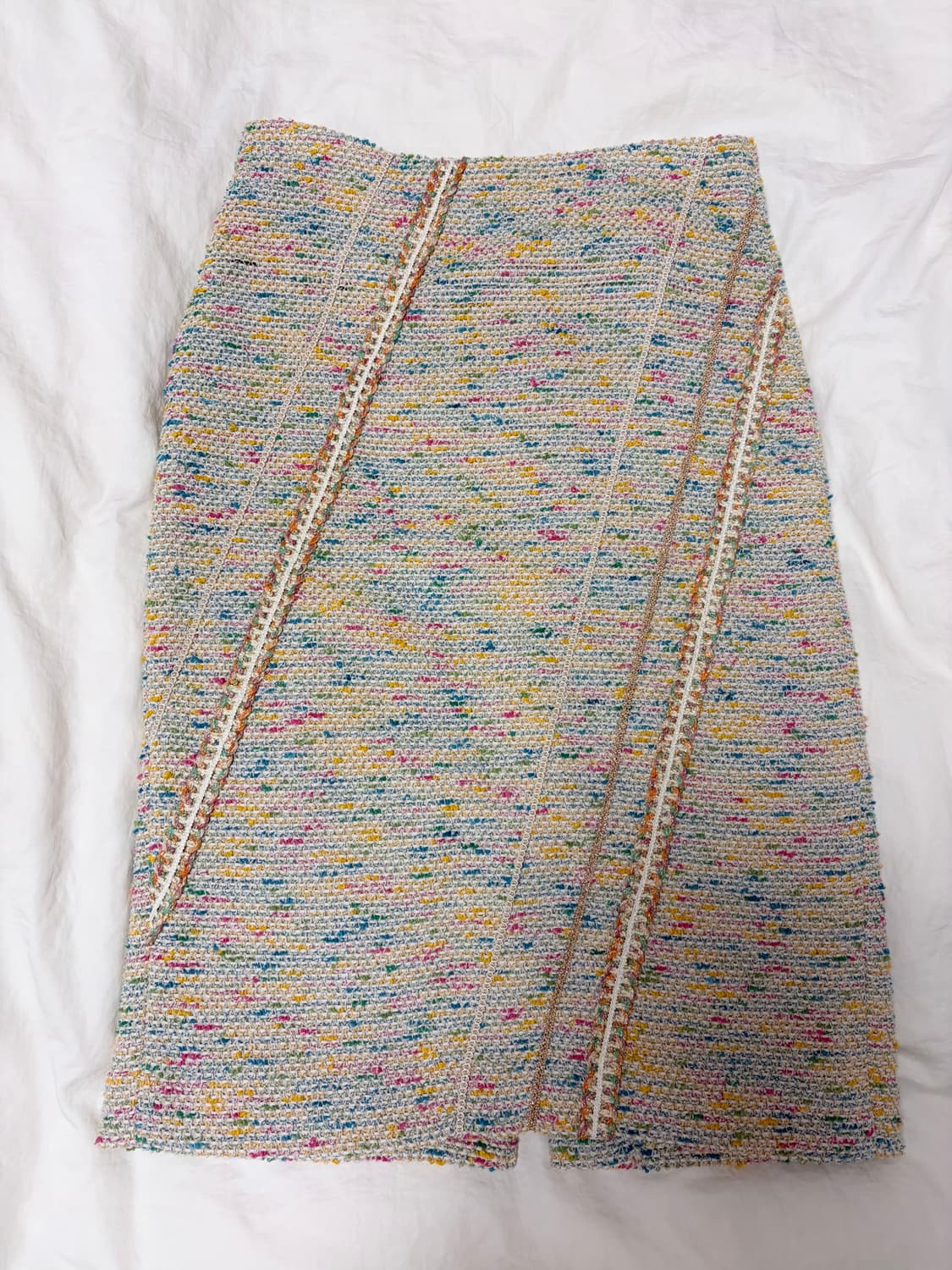 듀엘 트위드 미디 스커트 상품이미지1