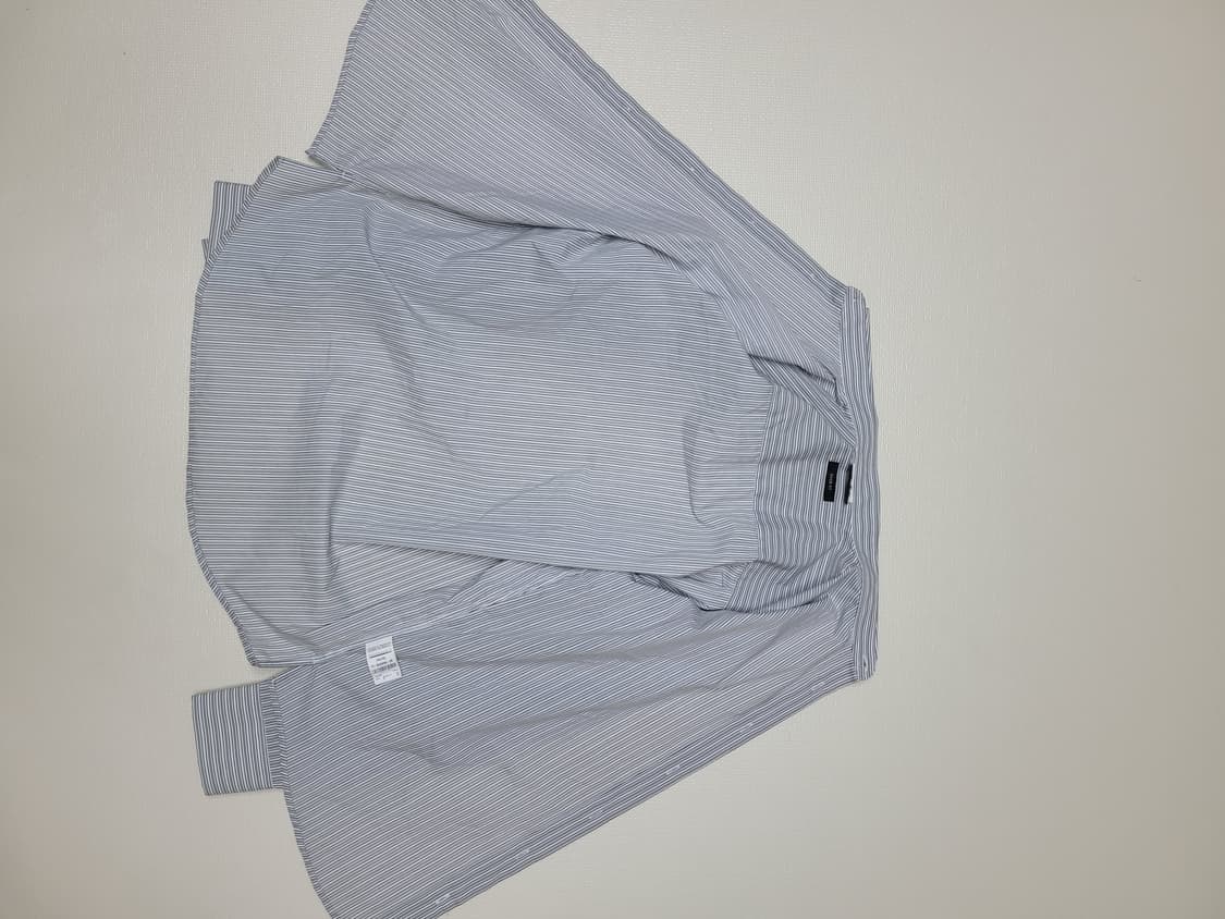 지이크 SIEG 남자 오버핏 스트라이프 셔츠 120 카키 상품이미지8