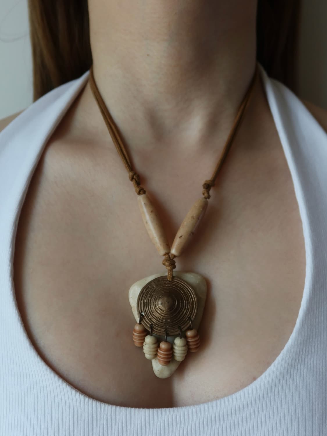 bronze disc pendant necklace 상품이미지1