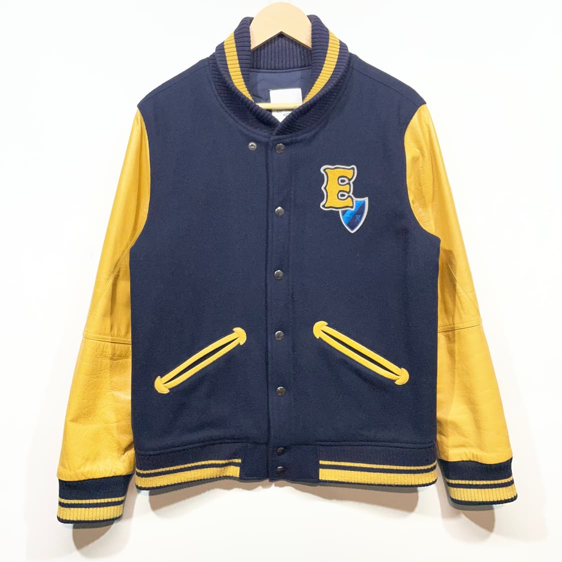 에스피오나지 소가죽 슬리브 스타디움 자켓 상품이미지1