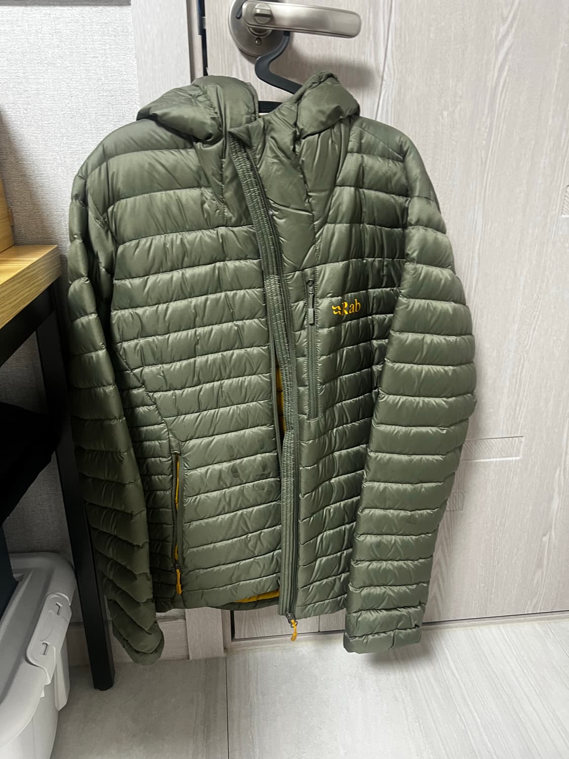 Rab 랩 마이크로라이트 알파인 패딩 자켓 카키 s 상품이미지2
