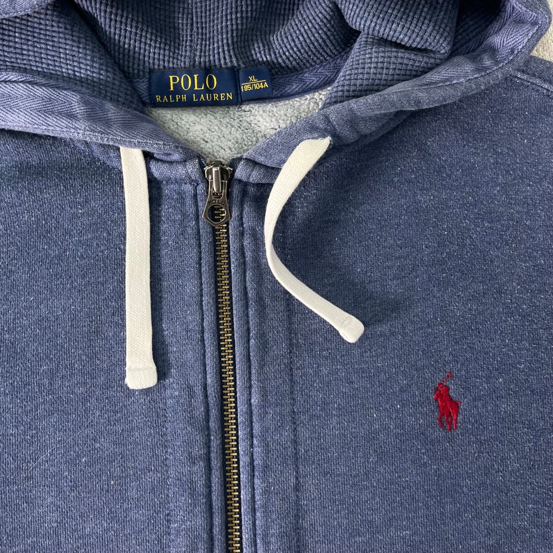 105 폴로랄프로렌 블루그레이 와플 후드집업 상품이미지2