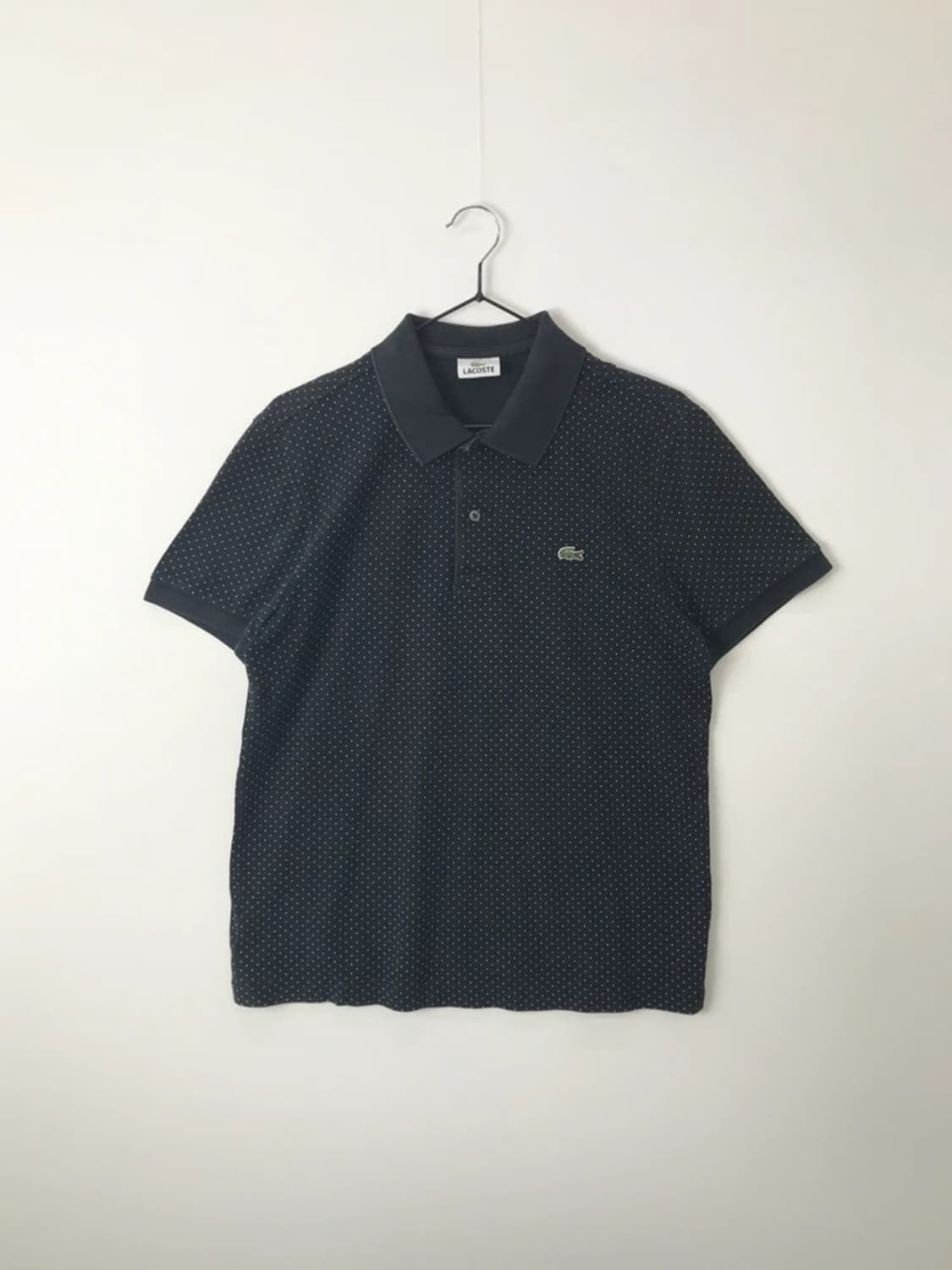 Lacoste Dot Pattern Navy Polo Shirt 상품이미지4
