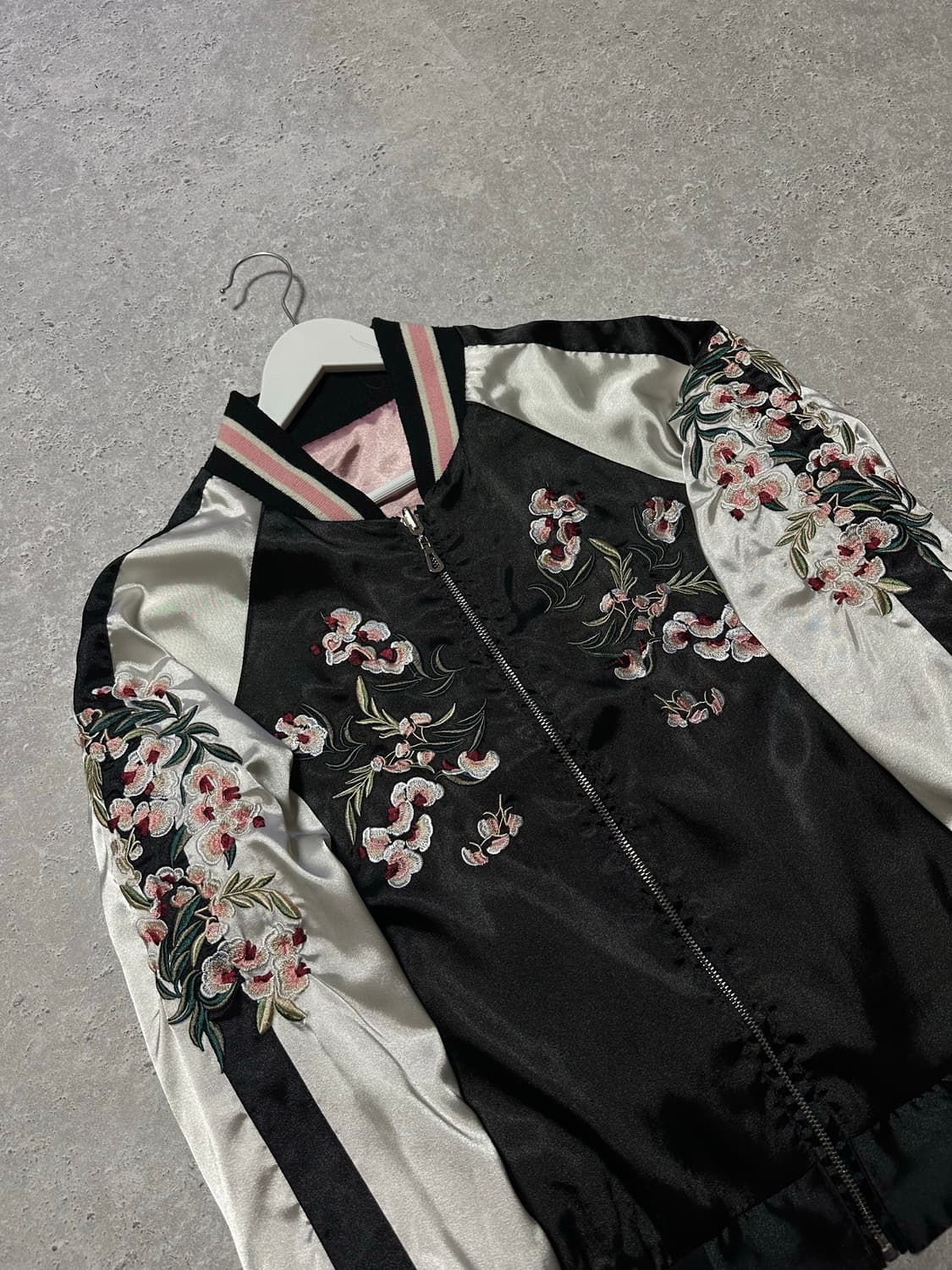 빈티지 벚꽃 리버시블 스카잔 자켓 상품이미지4