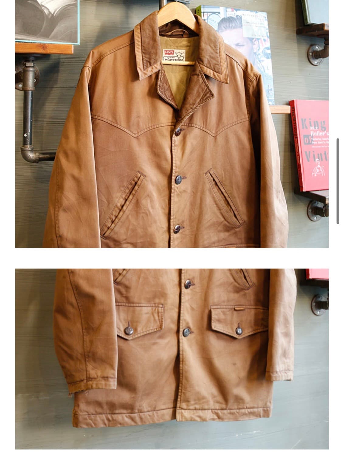[L] 90s 리바이스 웨스턴 자켓 브라운 (매키노 코트) 상품이미지3