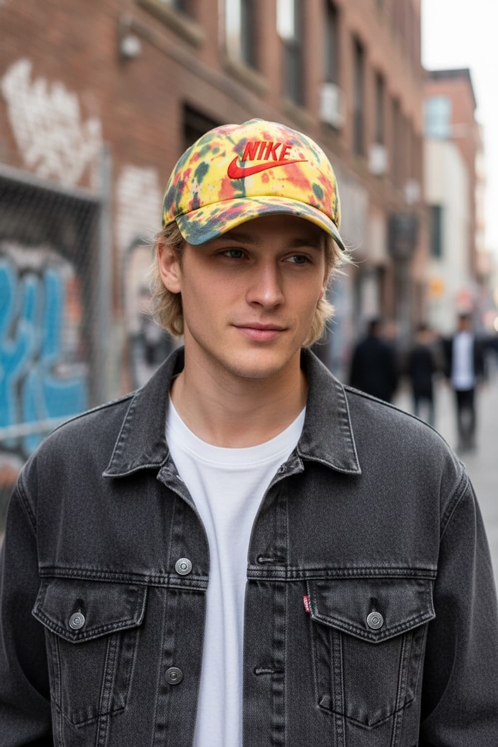 나이키 초레어 빈티지 커스텀 타이다이 노랑/초록/레드 봄의폭발 볼캡 모자 상품이미지10