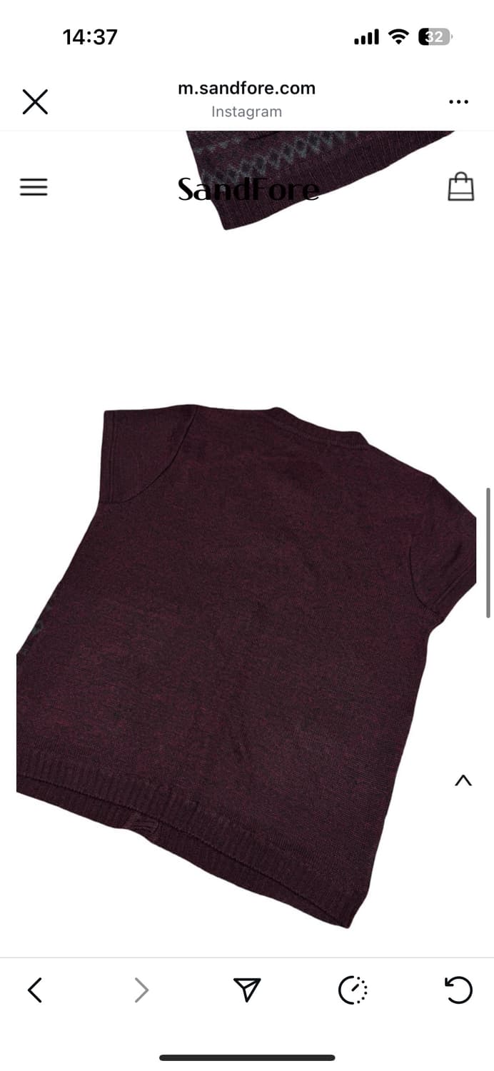 샌드포레 빈티지 반팔 니트 상품이미지3