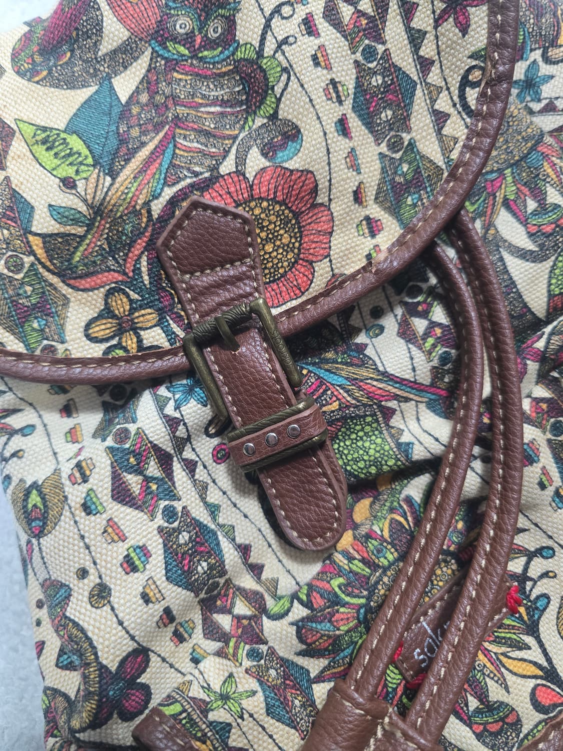 Sakroots oriental cloth leather backpack 상품이미지6
