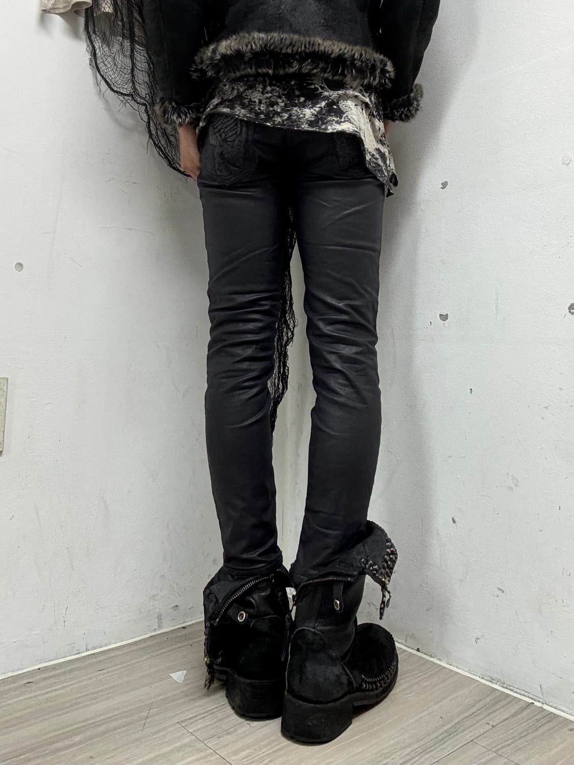 [CLOUD72]Back Wings Print RockChic Coate 상품이미지4