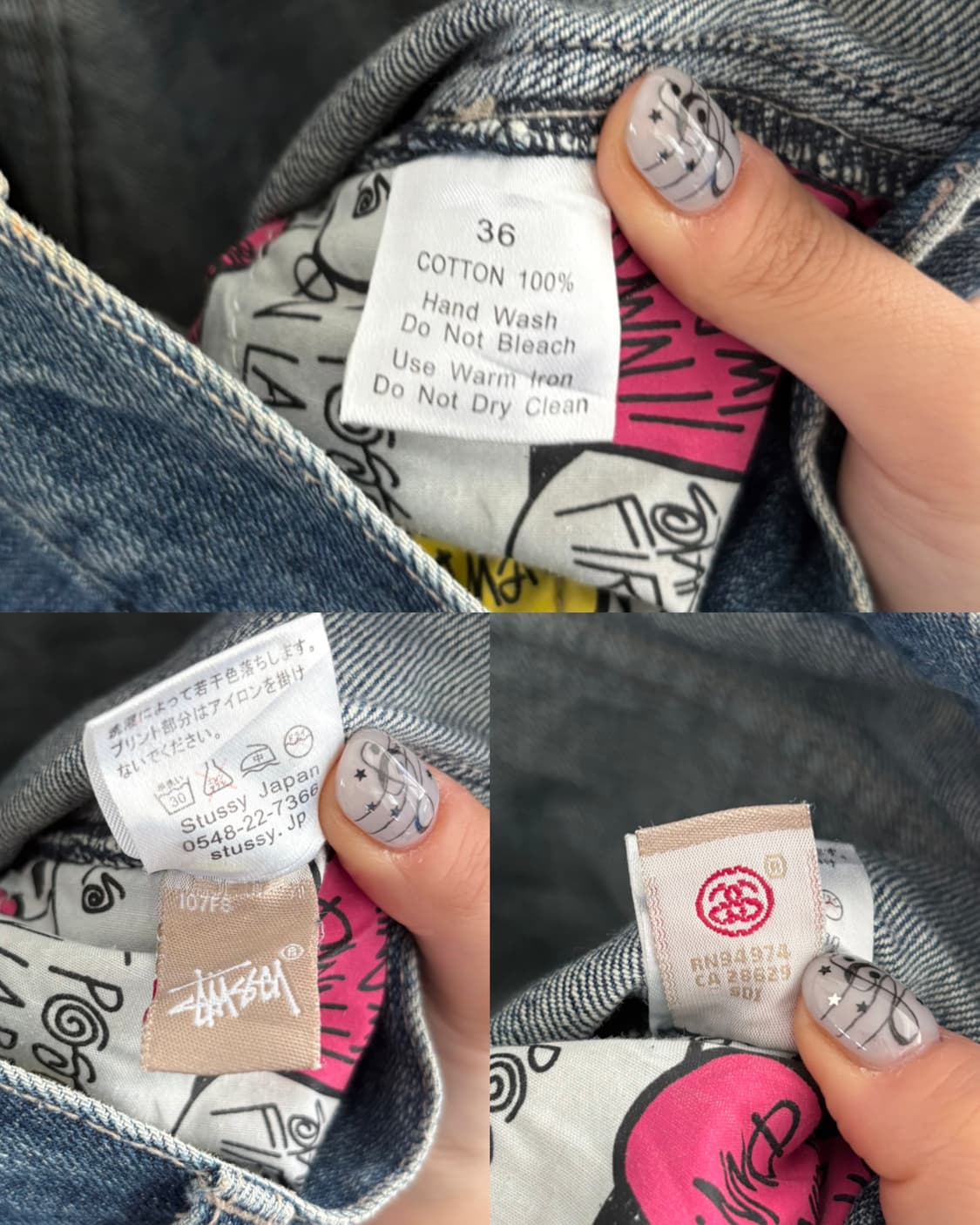Stussy 스투시 00‘s 로고 데님 카고 숏츠 상품이미지9