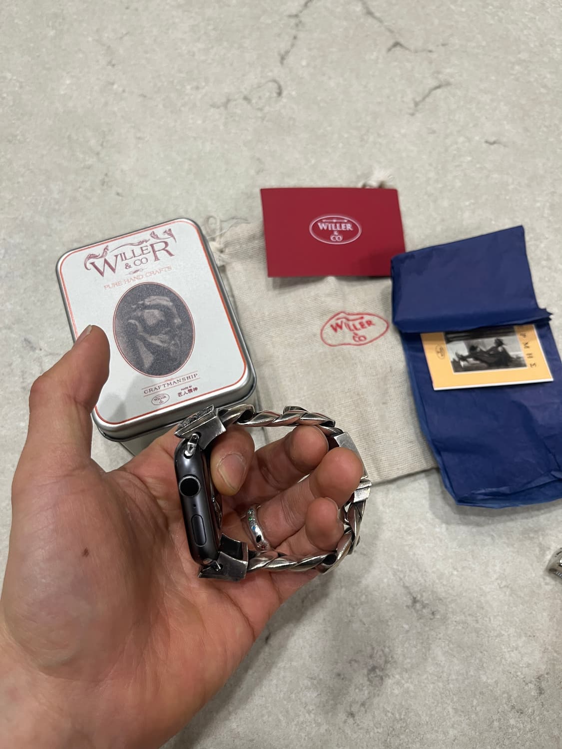 애플워치4 실버925 스트랩 상품이미지1