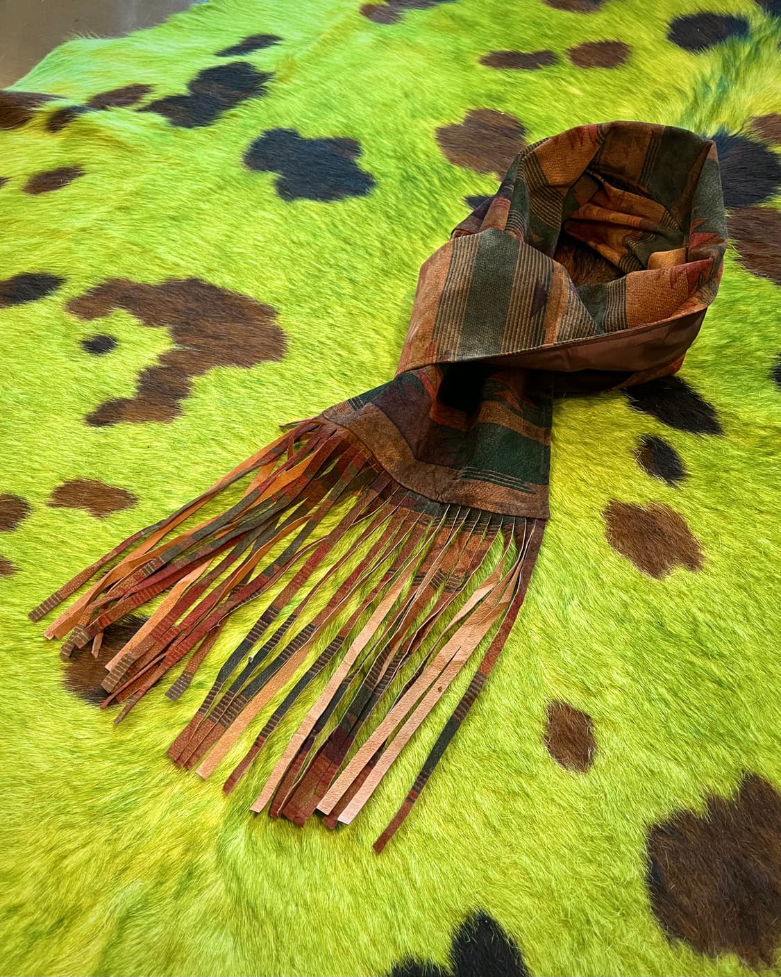 Western Vintage Real Leather Navajo Scaf 상품이미지3