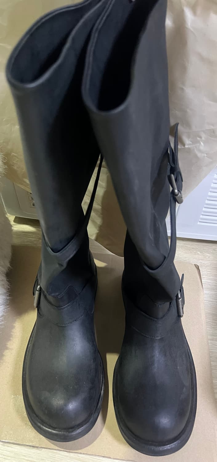 네거티브쓰리 슬라우치 롱부츠 240 워시드 블랙 판매 상품이미지1