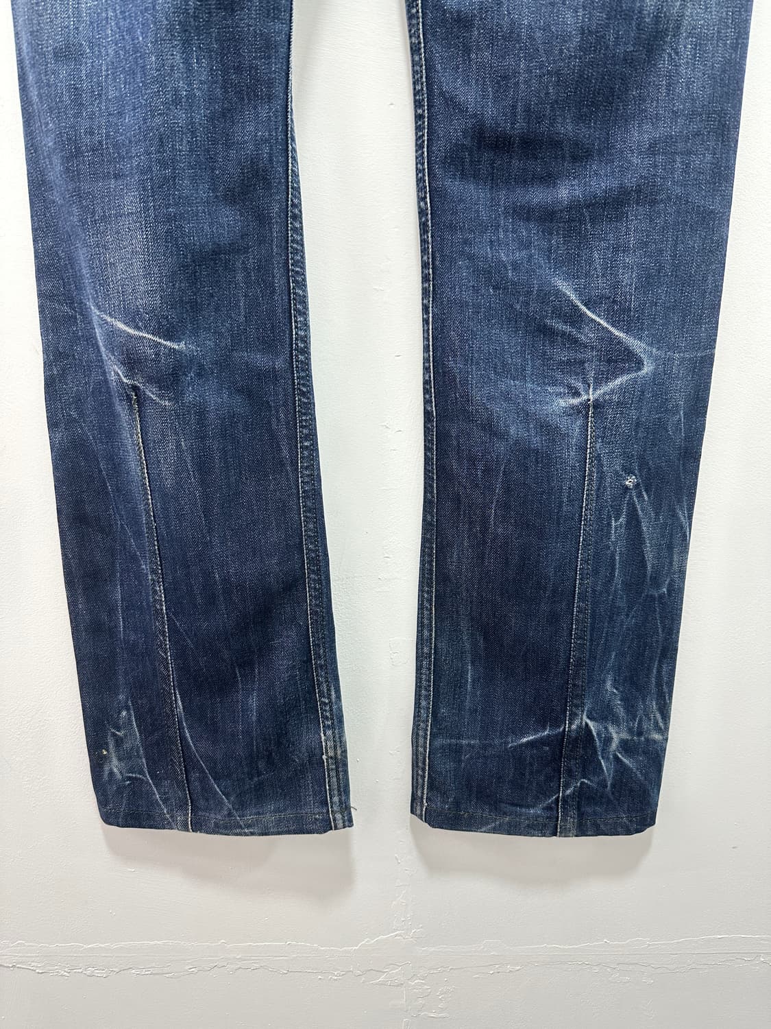 Leather detail zipper denim pants  상품이미지9