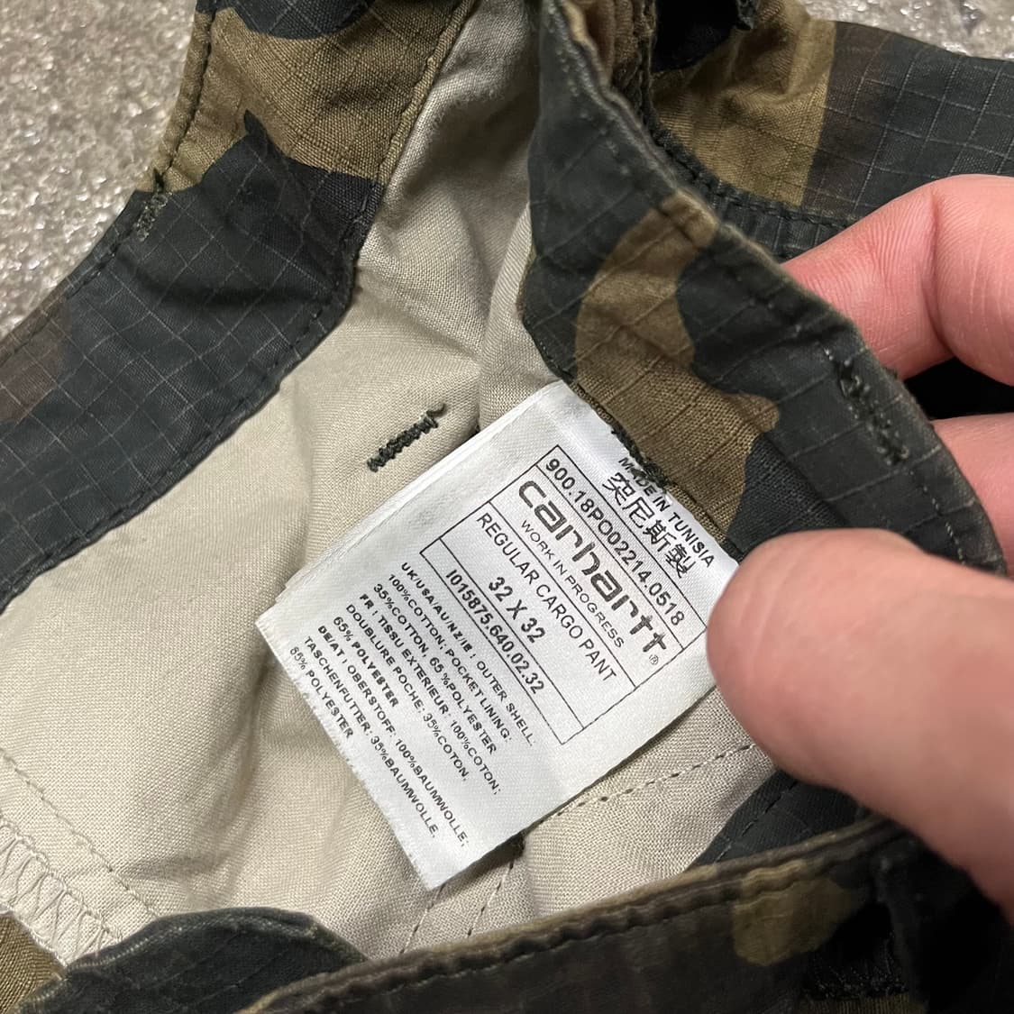 Carhartt wip 밀리터리 카고 팬츠 (34”) 상품이미지7