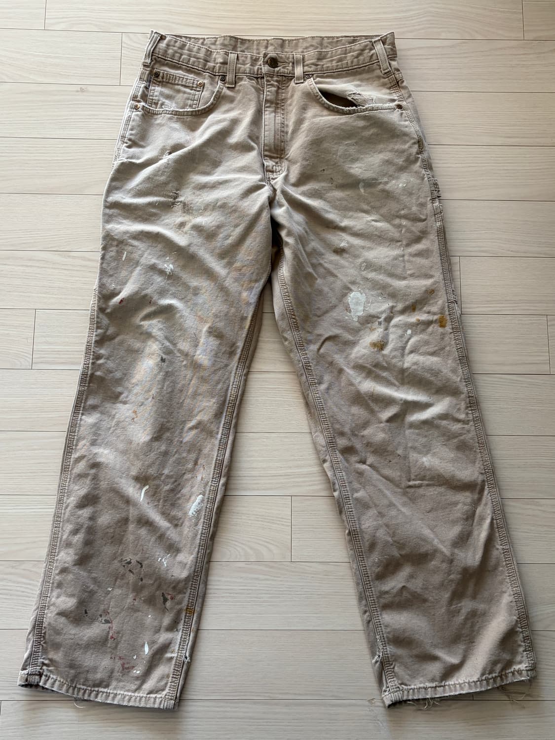 carhartt 칼하트 워크웨어 싱글니 페인팅 베이지 32 상품이미지3