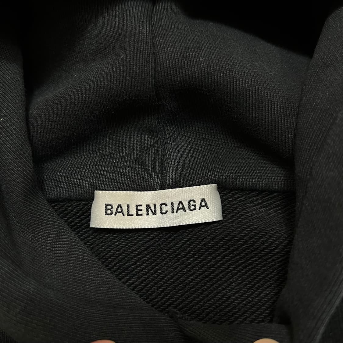 발렌시아가 오버사이즈 BB 월계수 로고 후드티 [블랙] S/90 상품이미지4