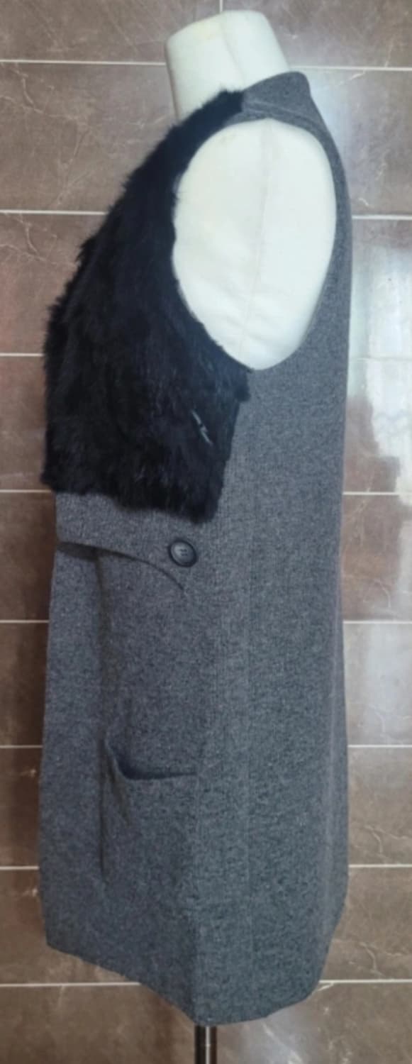 👠여성55-66사이즈👠 토끼털 니트조끼 상품이미지5