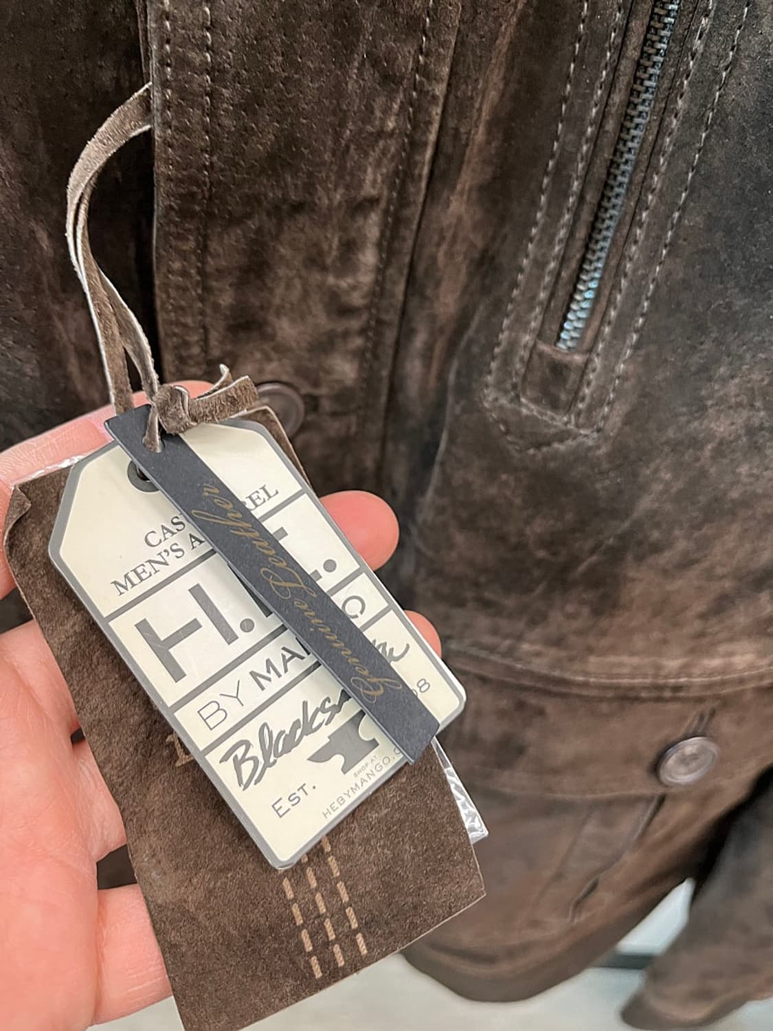 110) HE MANGO A1 스웨이드 자켓 상품이미지3