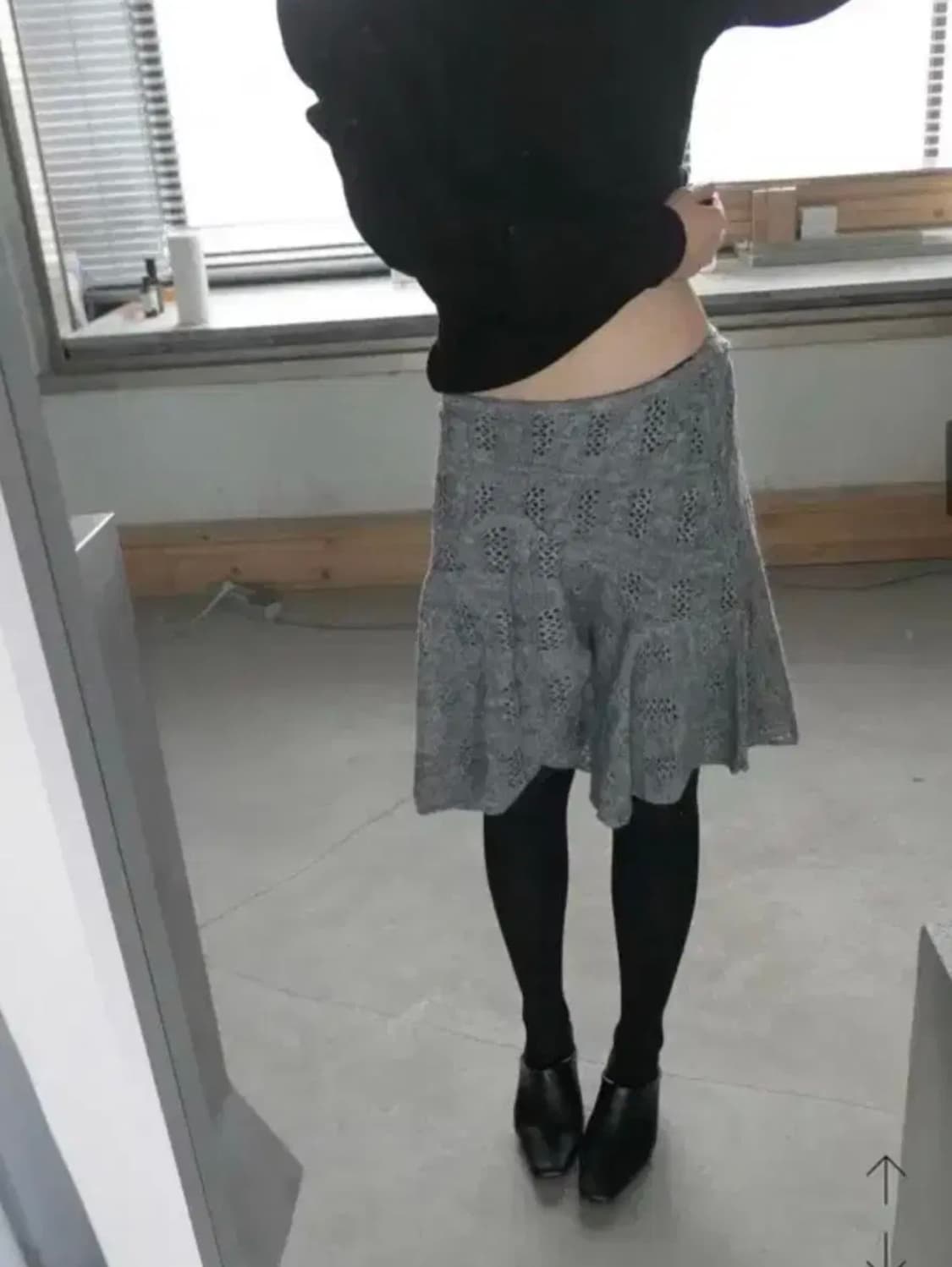 디에이디 레이스 펀칭 스커트 상품이미지1