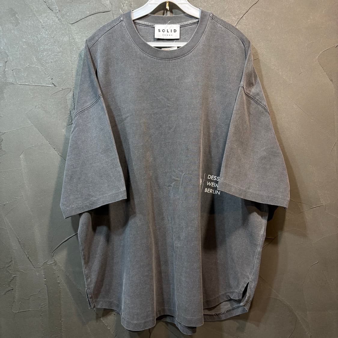 [48] SOLID HOMME 솔리드옴므 피그먼트 반팔 티셔츠 상품이미지1