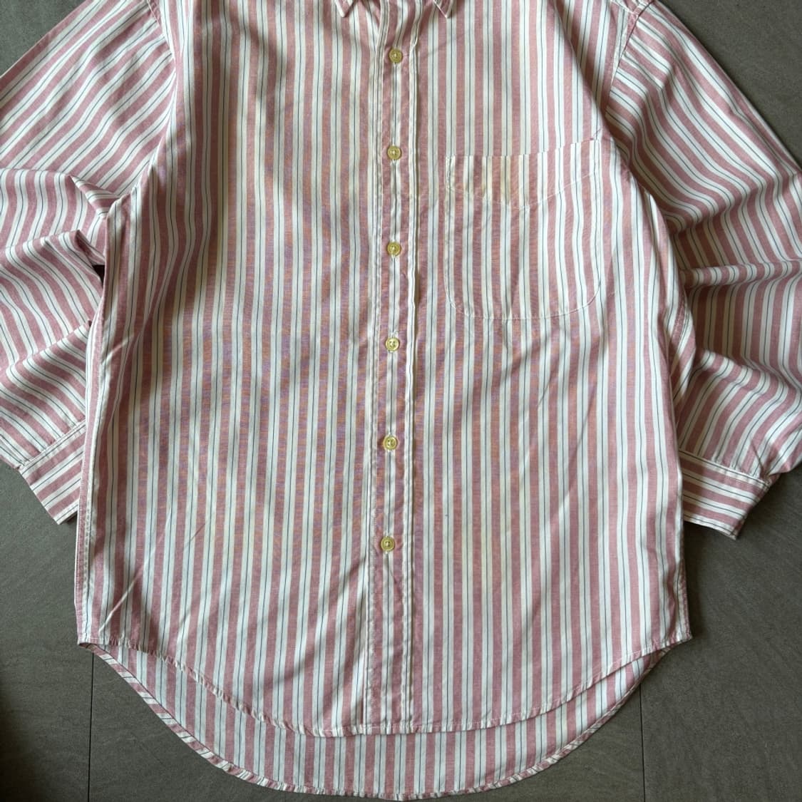 갭 핑크 스트라이프 긴팔 셔츠 상품이미지4