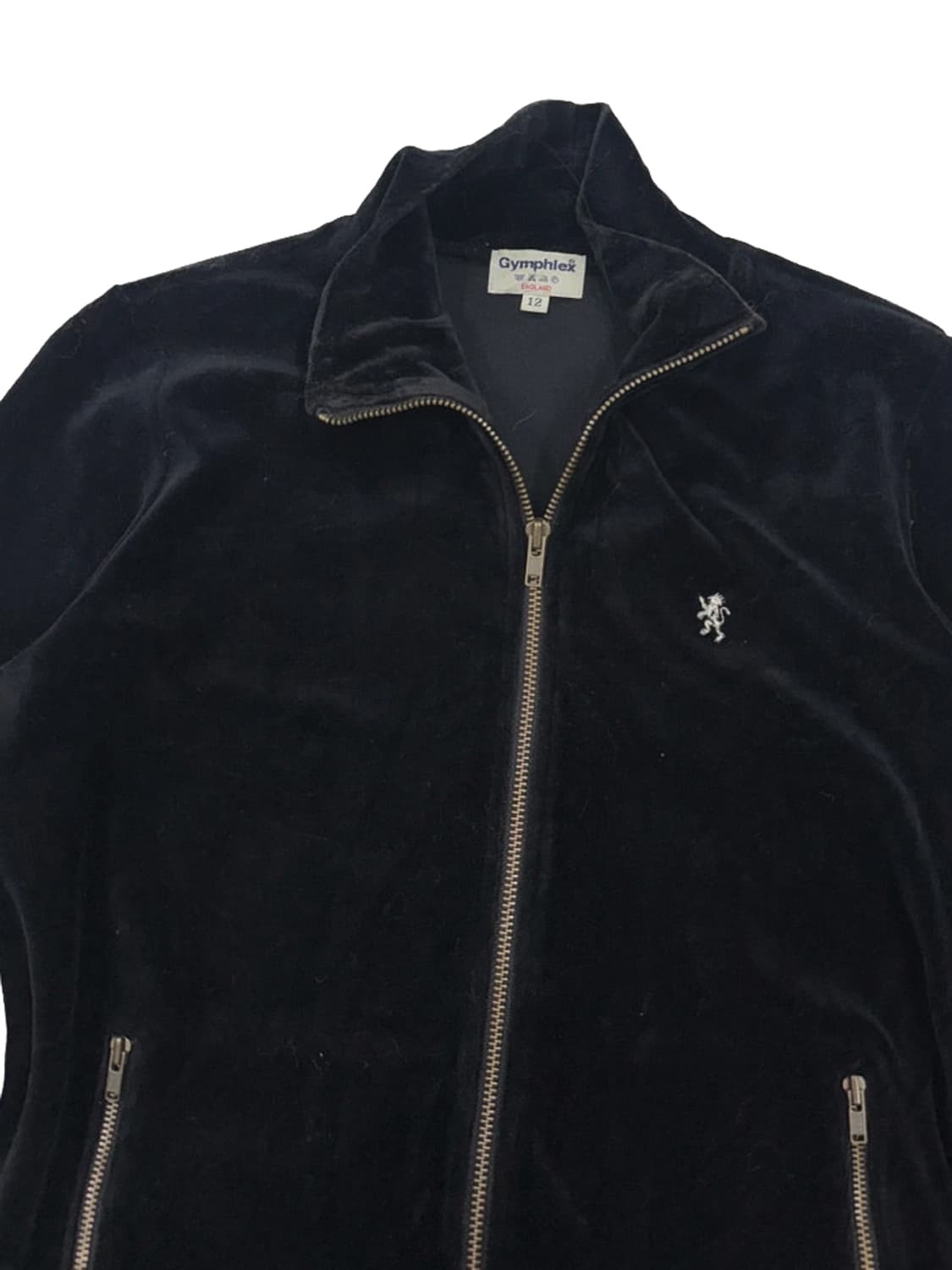빈티지 Gymphlex 블랙 벨벳 집업 상품이미지5