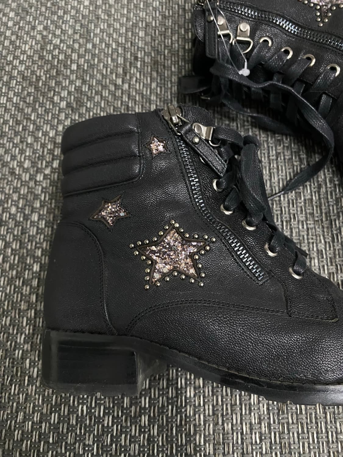 [ELCANTO]2000s Girl Star Detail Black Bo 상품이미지3