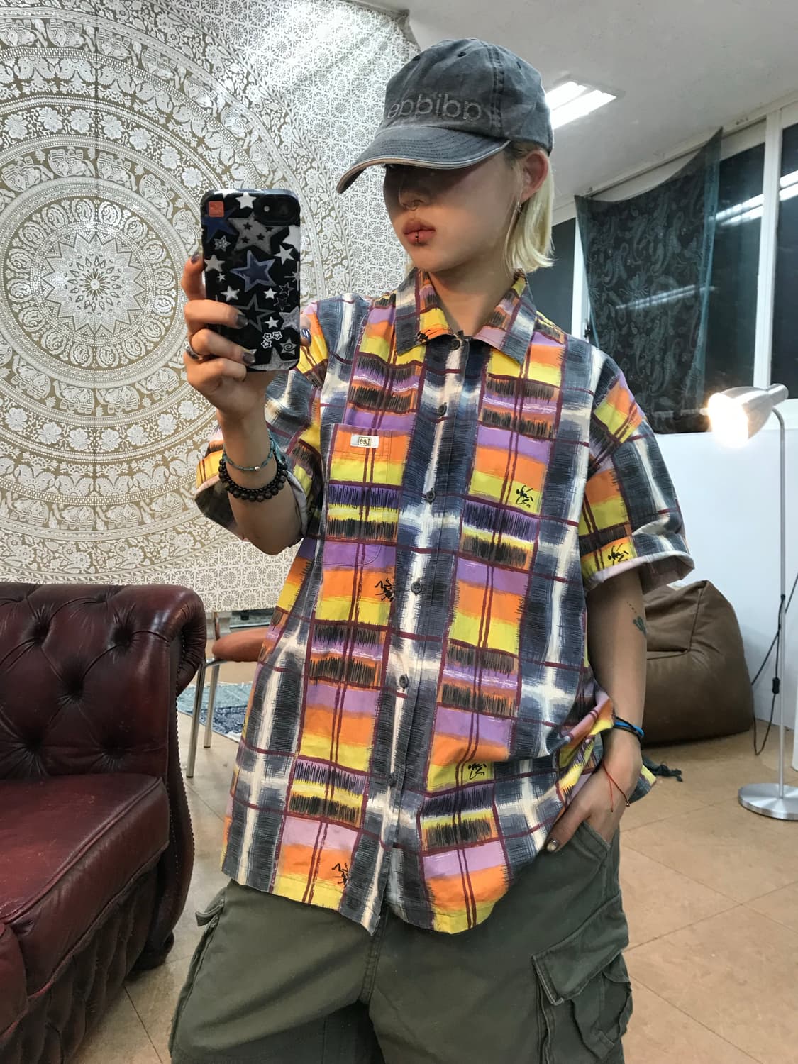 LEE 리 90s 쌍방울 올드스쿨 반팔 체크 셔츠 상품이미지1