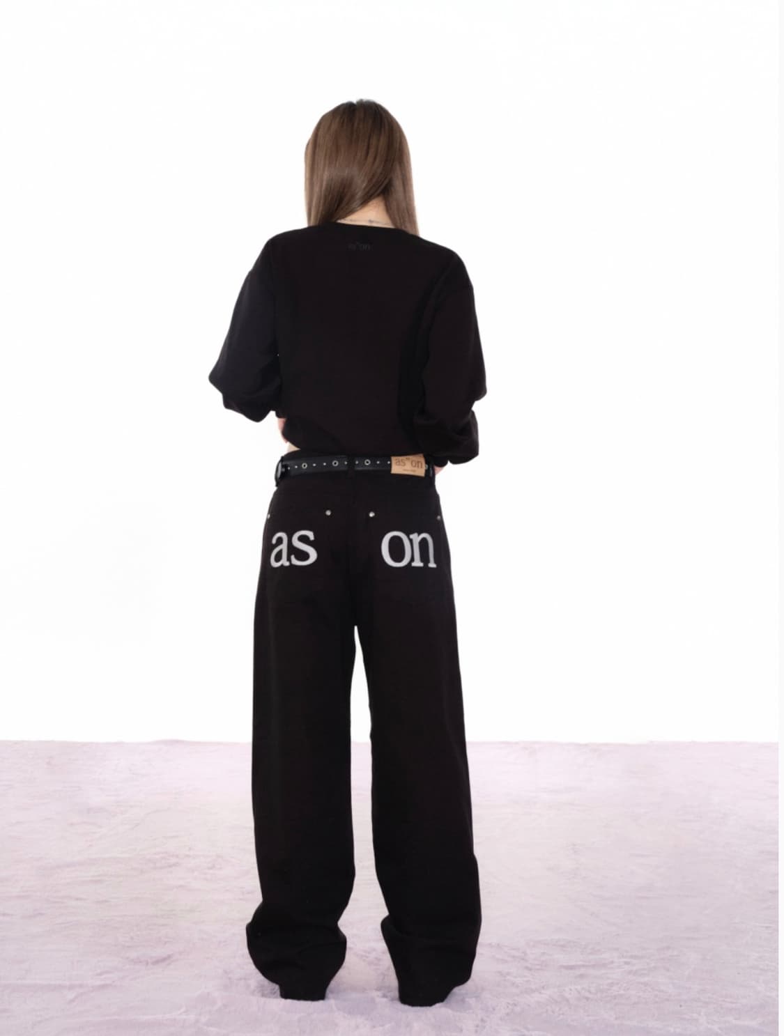 ASON 애즈온 스모그 와이드 팬츠 바지 블랙 M 상품이미지3