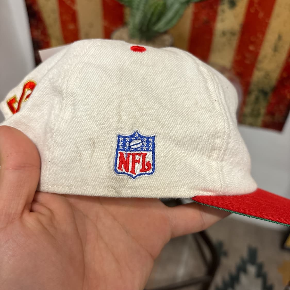 90s NFL 샌프란시스코 49ERS 골든 레터링 스냅백 N1346 상품이미지4