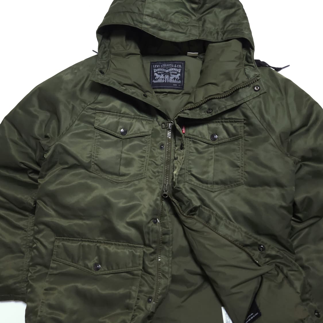 리바이스 Levis 덕다운 필드 파카 패딩 카키 상품이미지3