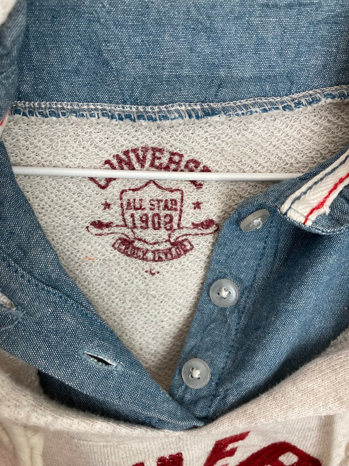 컨버스 레이어드 셔츠 후드 상품이미지3