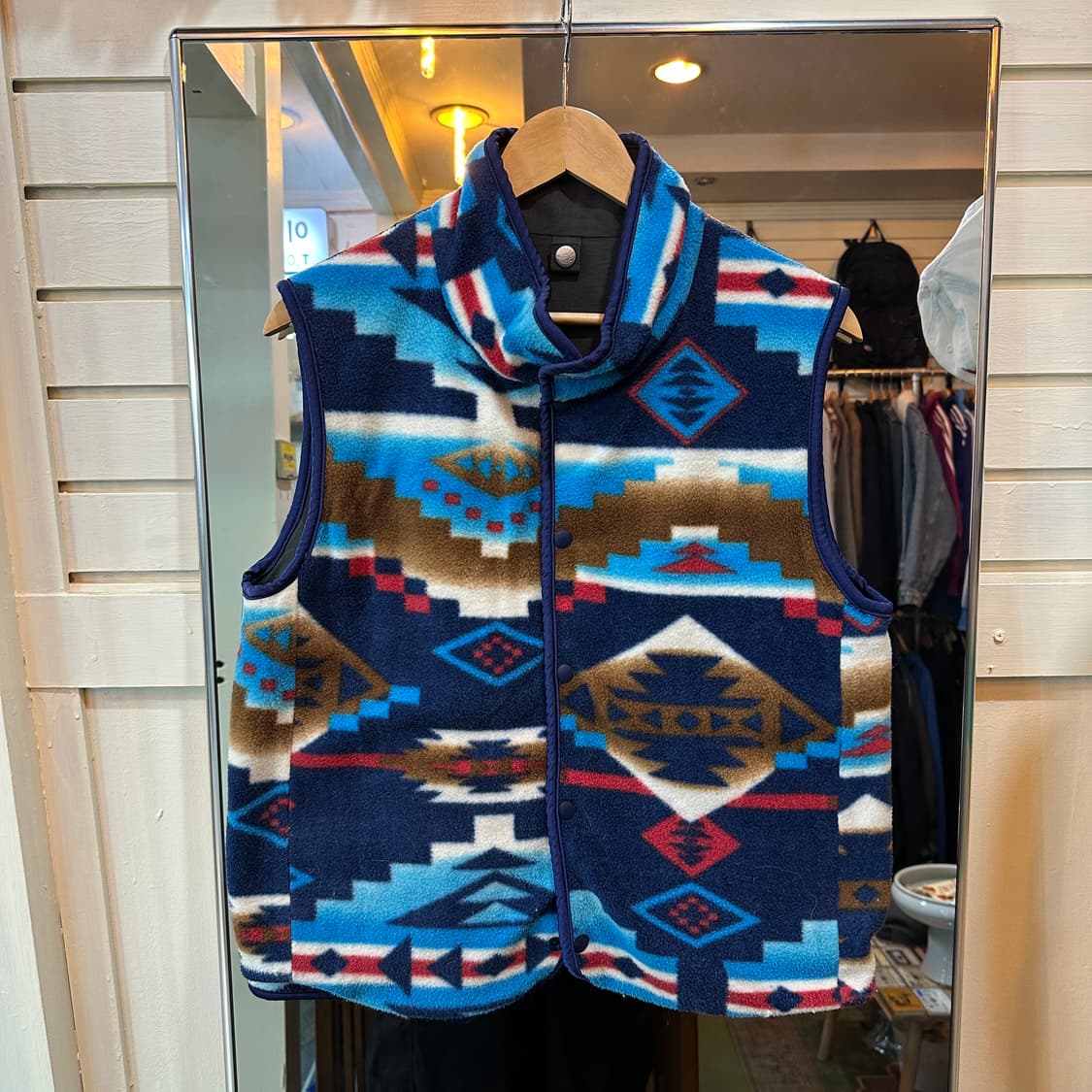 빈티지 양면 플리스 베스트 상품이미지1