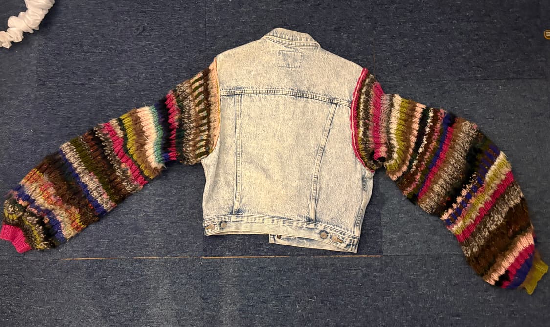 Big john 빈티지 니트슬리브 데님 재킷 상품이미지2