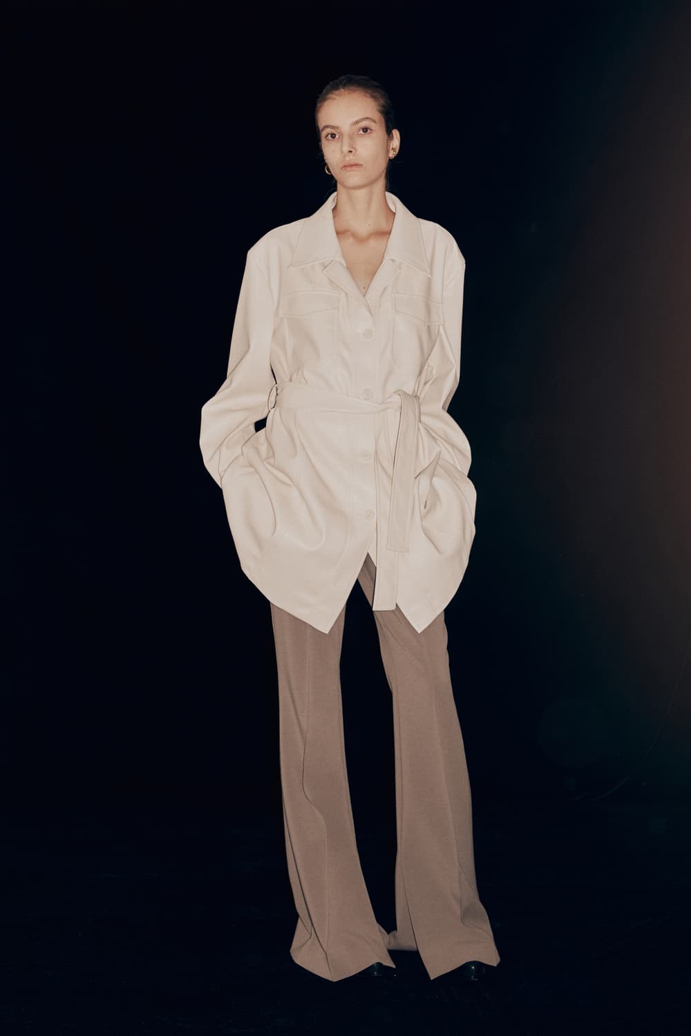 로우클래식 부츠컷 팬츠 S 카키브라운 상품이미지1