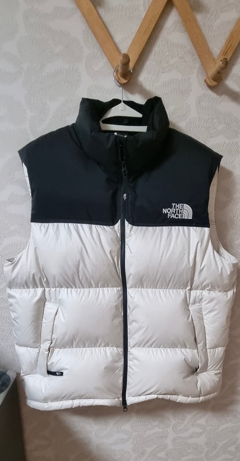 노스페이스 눕시 패딩 조끼 크림 상품이미지1