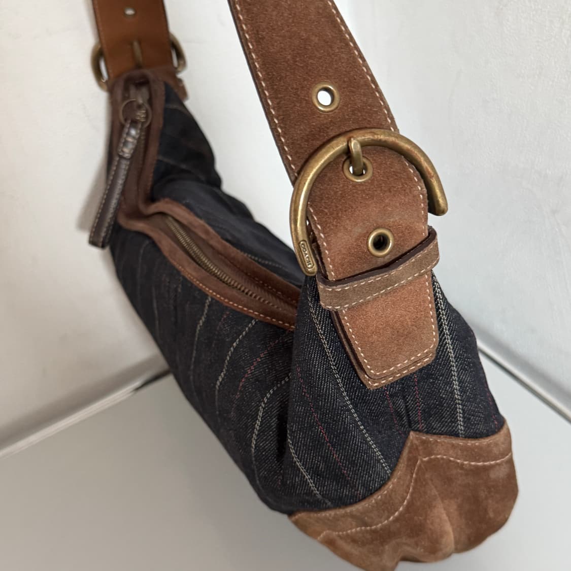 Rare) Coach vintage denim shoulder bag 상품이미지3