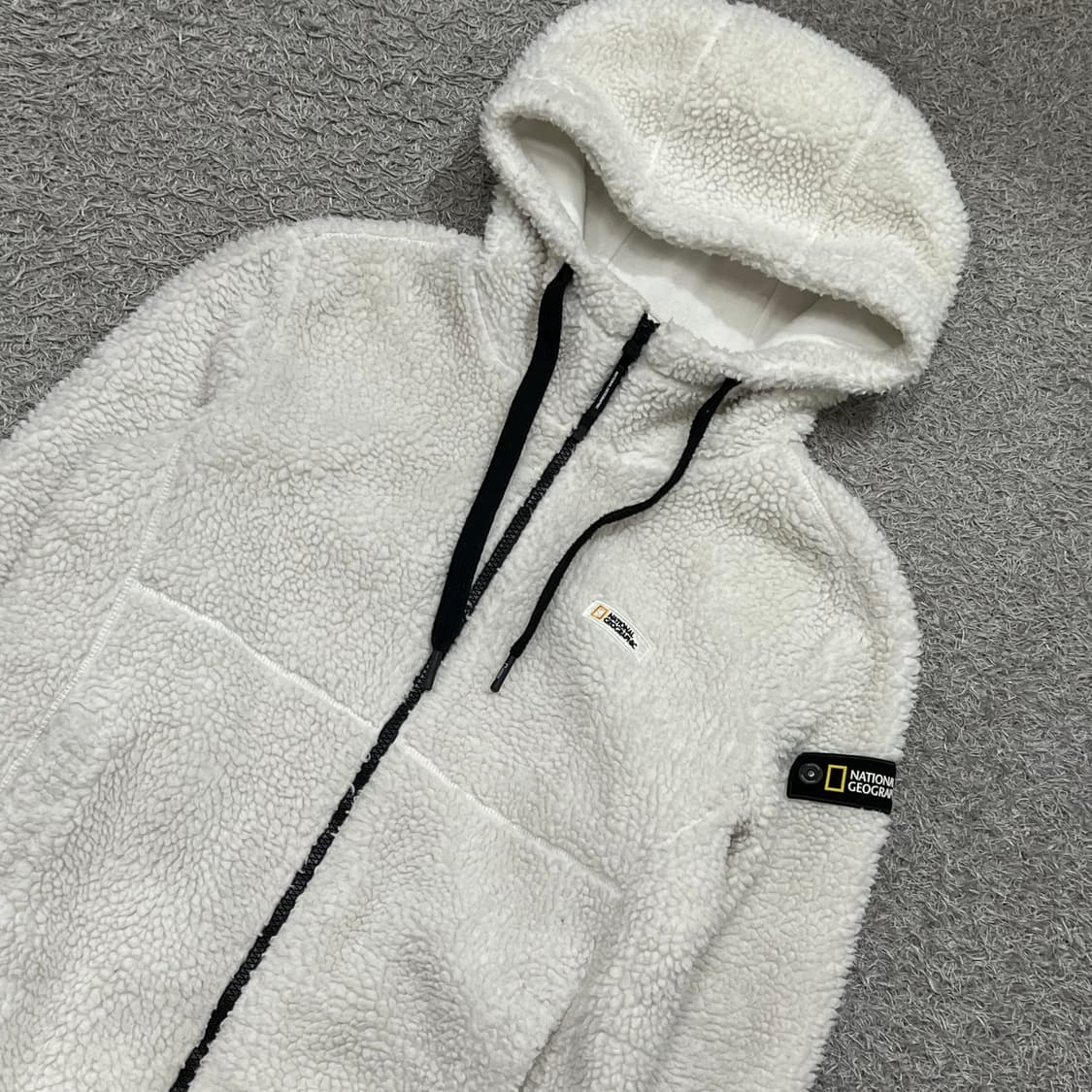 [90-95] 내셔널지오그래픽 양털 후리스 후드집업 상품이미지1