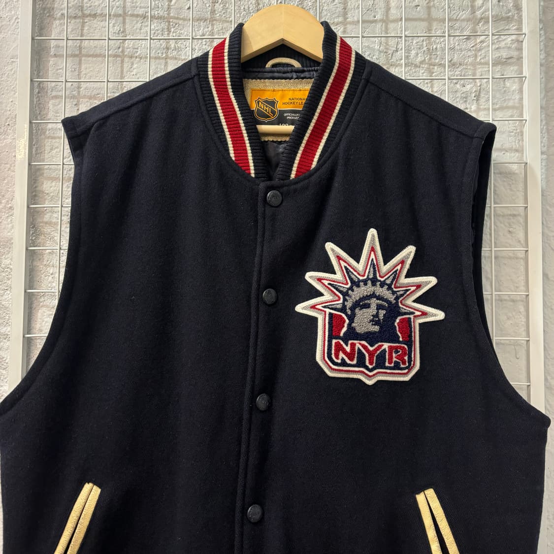 NHL 엠엘비 뉴욕 레인저스 울 베스트 자켓 L 상품이미지3