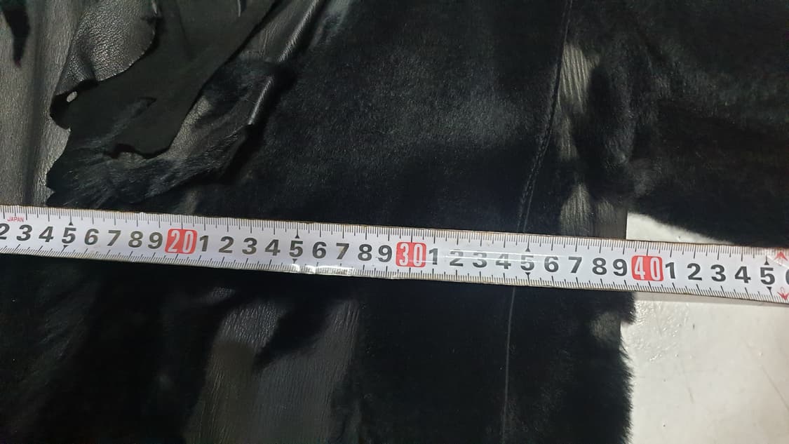 오브제 블랙 양모피 롱 코트 44사이즈 상품이미지5