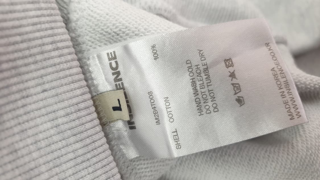 인사일런스 후드티 L 블랙/멜란지 그레이 상품이미지10