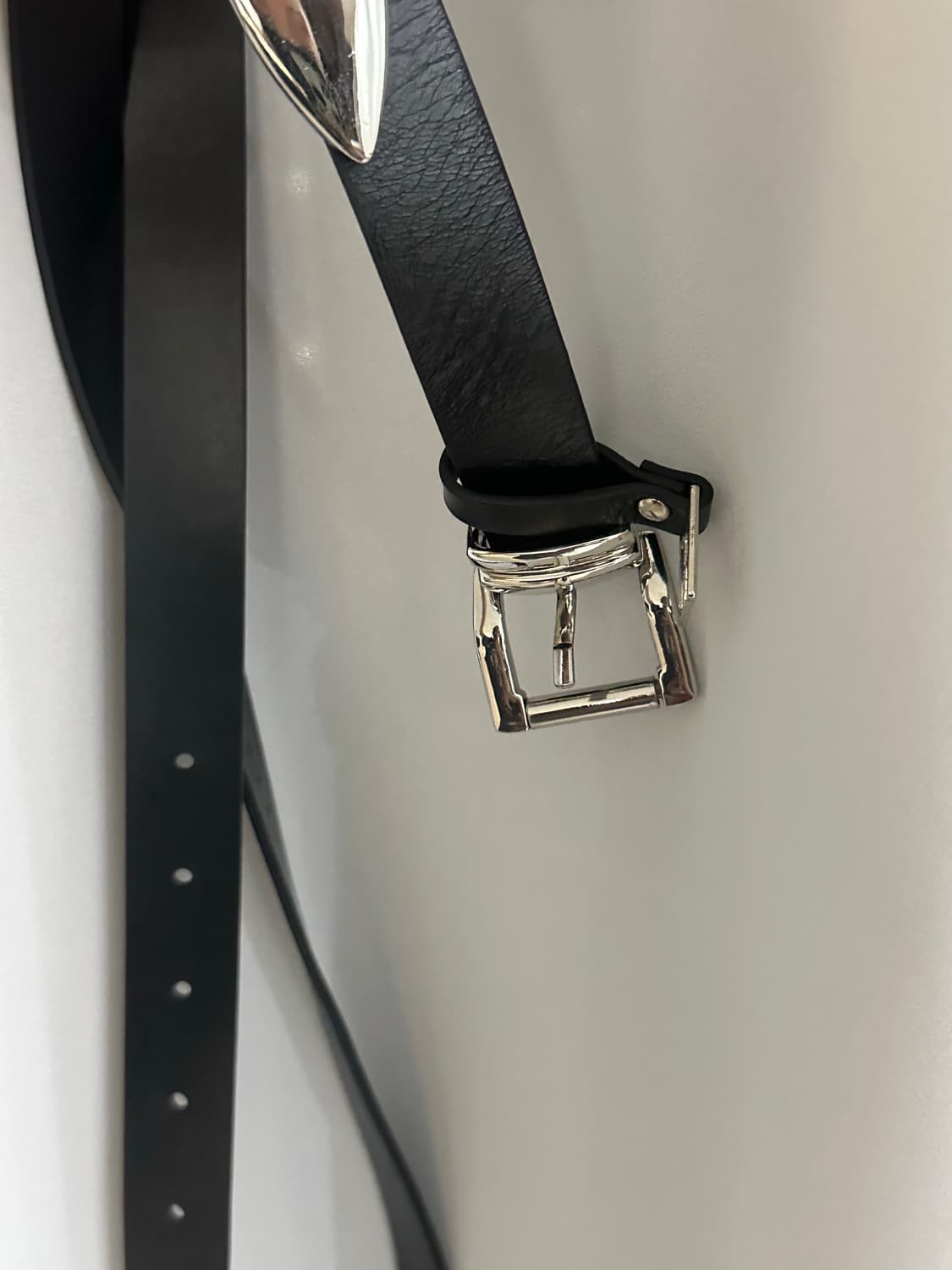 트리밍버드 Minimal Cowhide Leather Belt [블랙] 상품이미지8