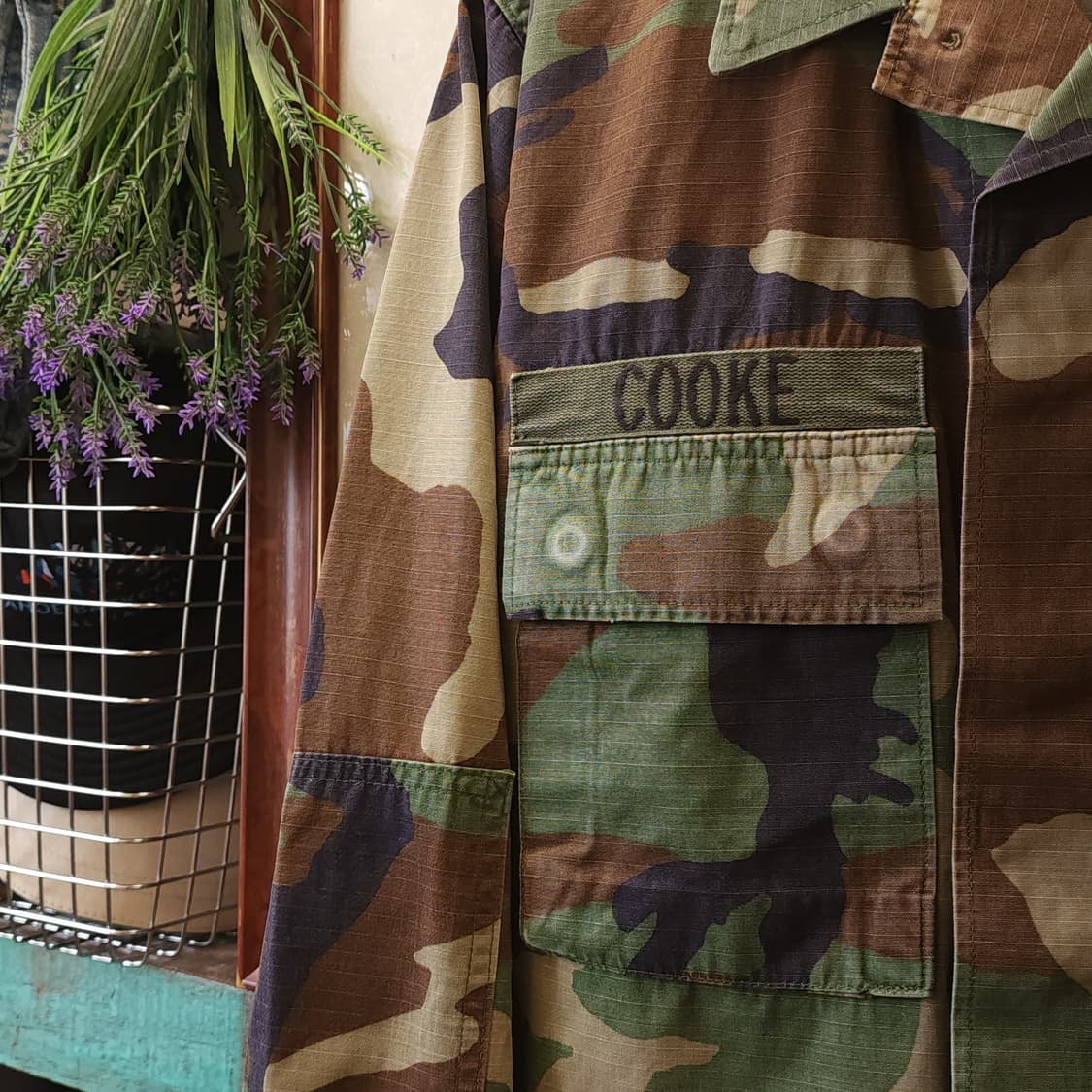 90s 미군 우드랜드 카모셔츠 BDU 미디움 레귤러 상품이미지6